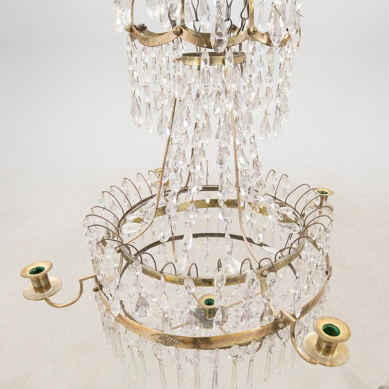 Chandelier, late Gustavian, circa 1800.