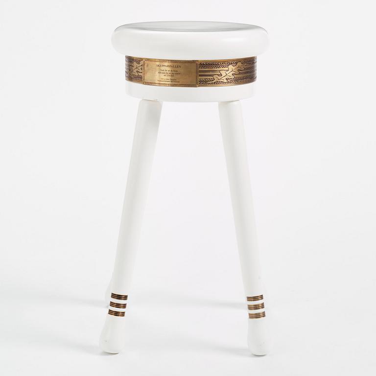 Mats Theselius, a pair of "Skepparpallen" stools, ed. 359 & 360/360, Källemo, Värnamo, post 2001.