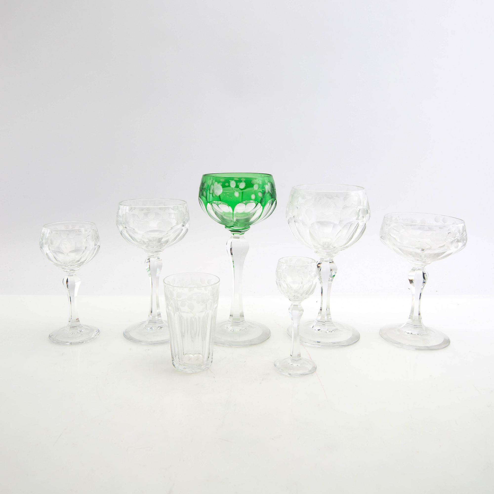 Glass service, 81 pieces, second half of the 20th century.