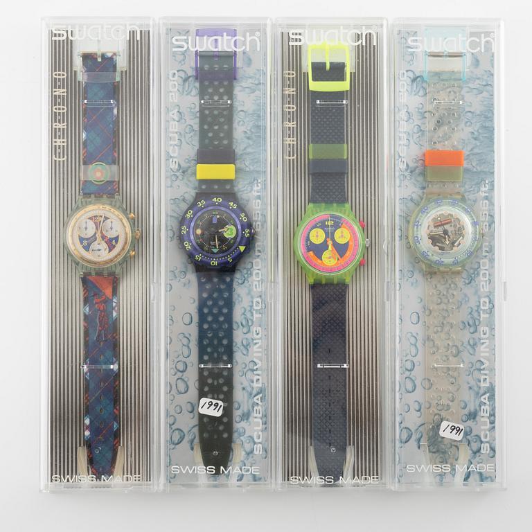 Parti med 17 Swatch-klockor från omkring 1990, "No Reserve".