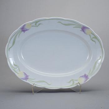 ALF WALLANDER, Rörstrand, "Tulpan", uppläggningsfat 4 st, benporslin. I produktion 1897-1902.