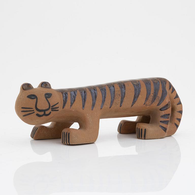 Lisa Larson, figurin, stengods, "Tiger" ur serien Afrika, Gustavsberg.