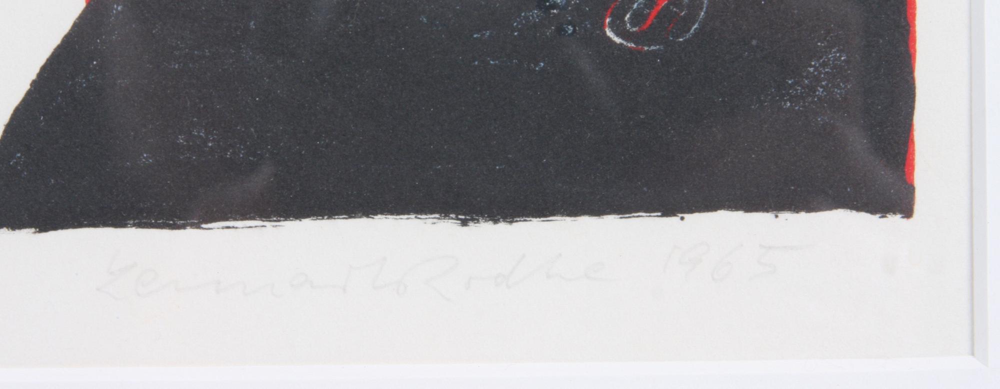 LENNART RODHE, färglitografi, sign o dat 1965. Numr 91/280.