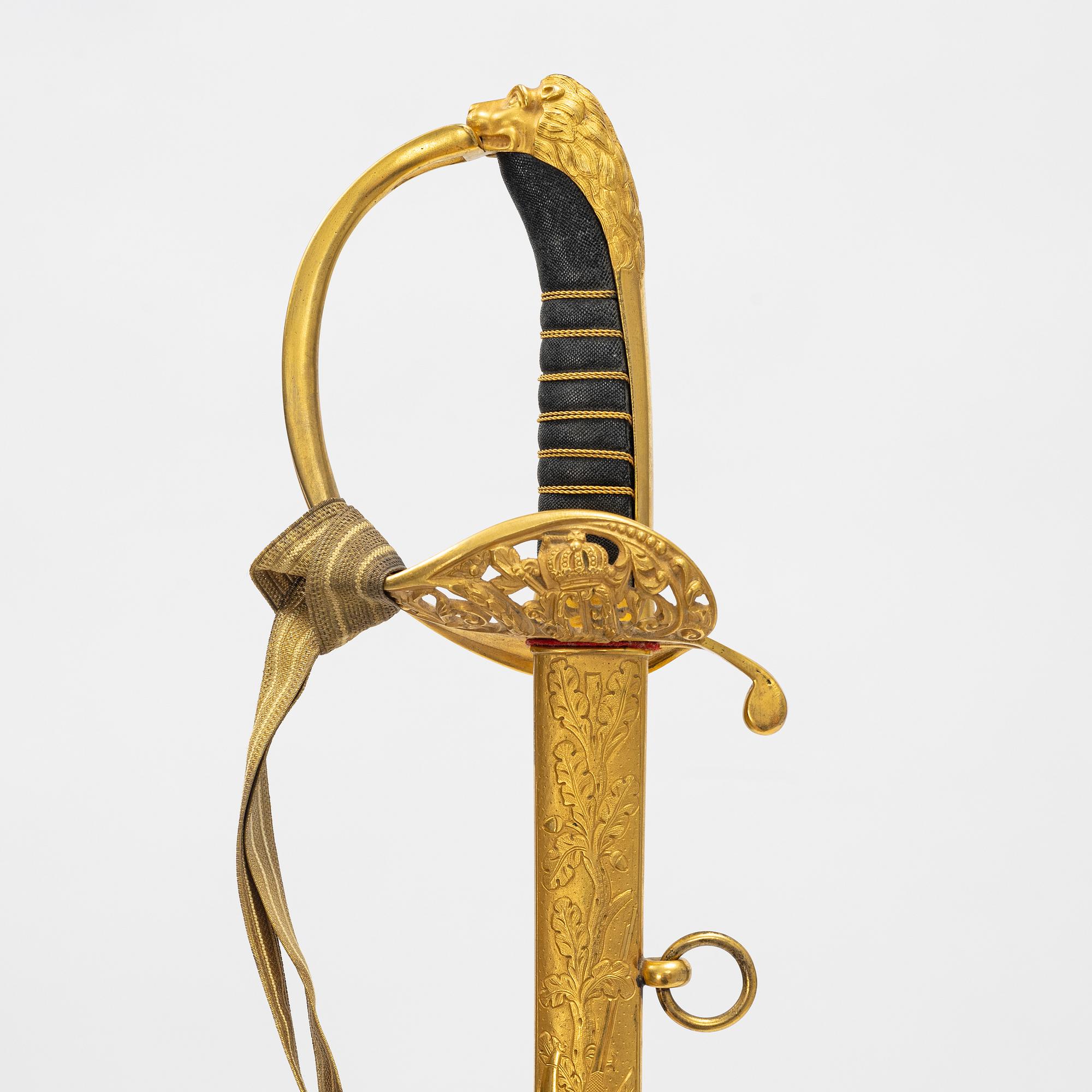 Sabel, m/1859, med balja, för infanteriofficer.