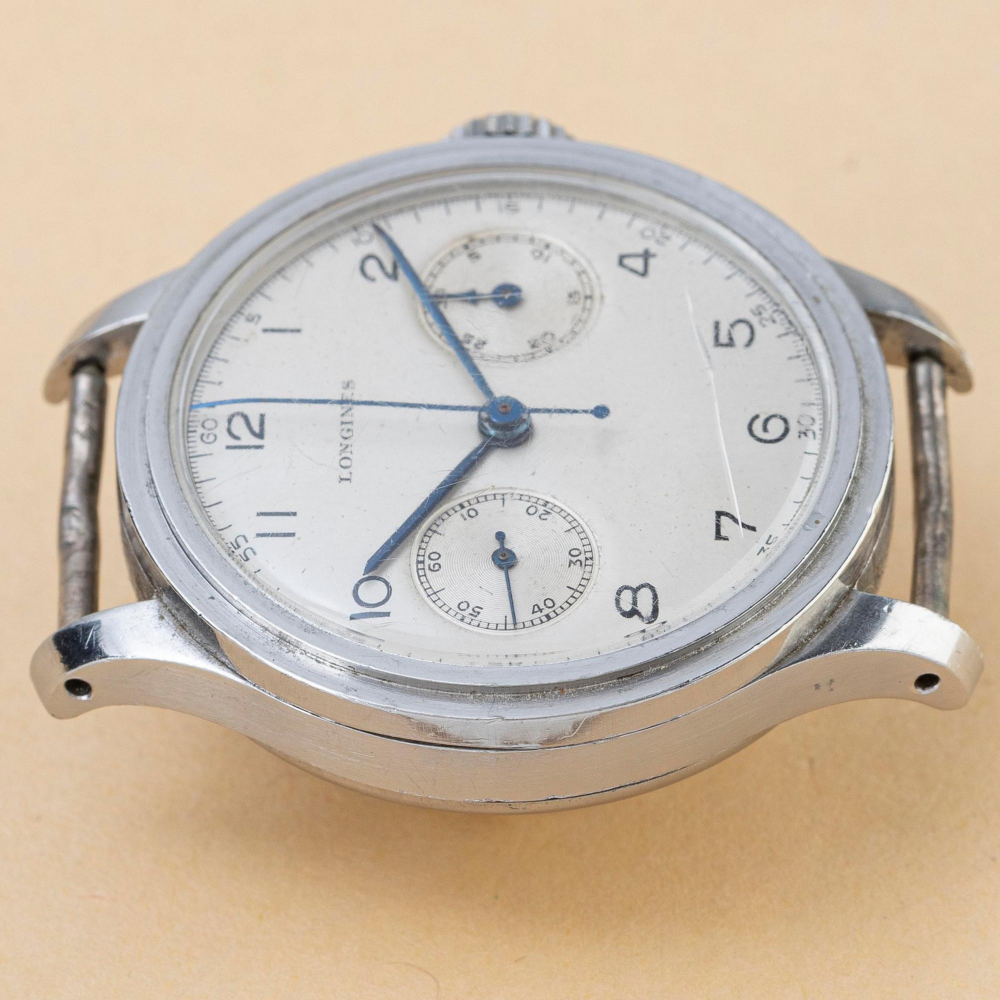 Longines, "Flyback", "13ZN", "Step case", ca 1940.