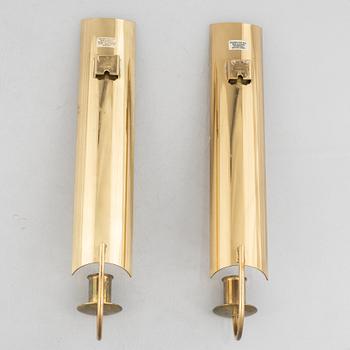 Pierre Forssell, a pair of wall sconces, 'Reflex', Skultuna, 1990-94.