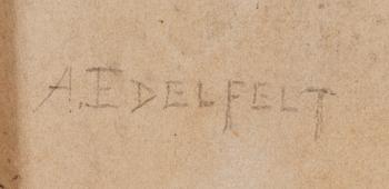 ALBERT EDELFELT, vesiväri, signeerattu.