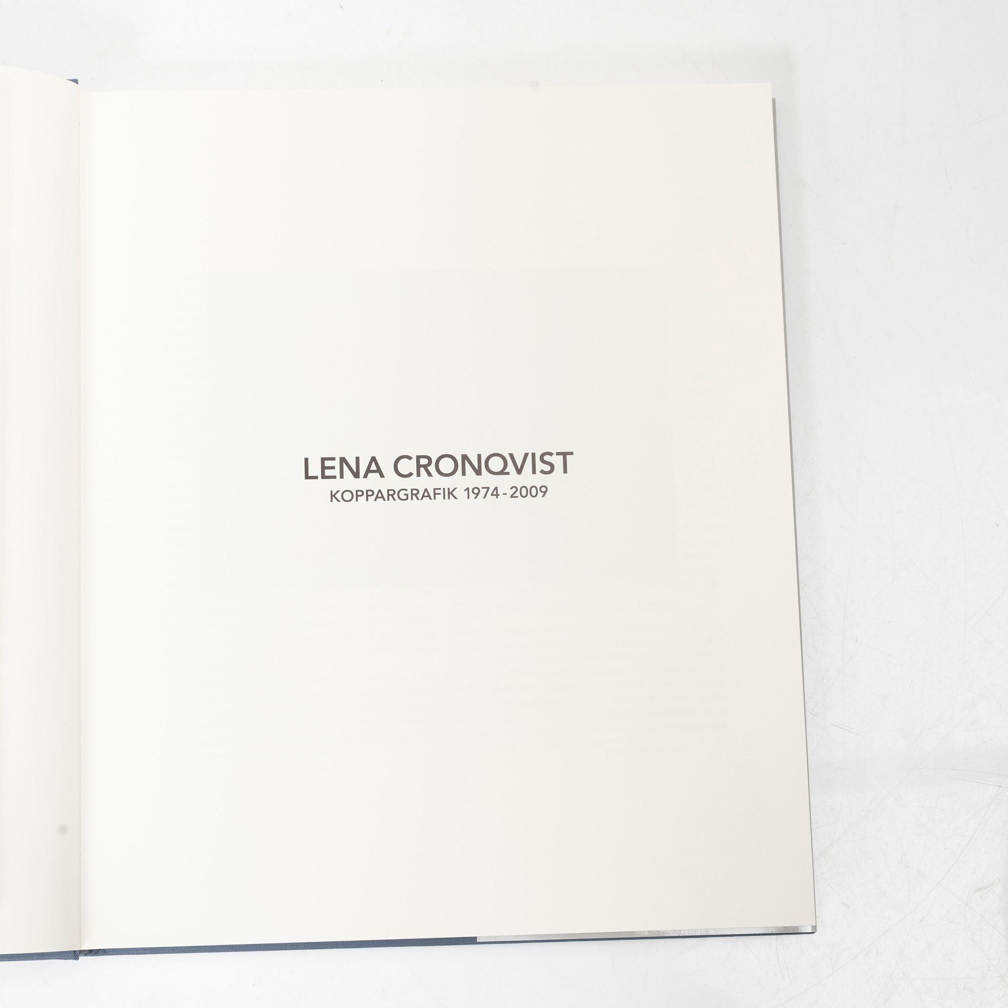 Lena Cronqvist, Catalogue raisonné, “Copper Plate Prints 1974–2009”, with “Stilleben II”, etching, signed and numbered 9/25.