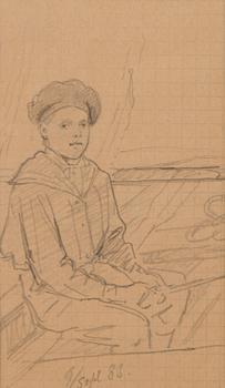 ADOLF VON BECKER, drawing, dated 9/sept 83.