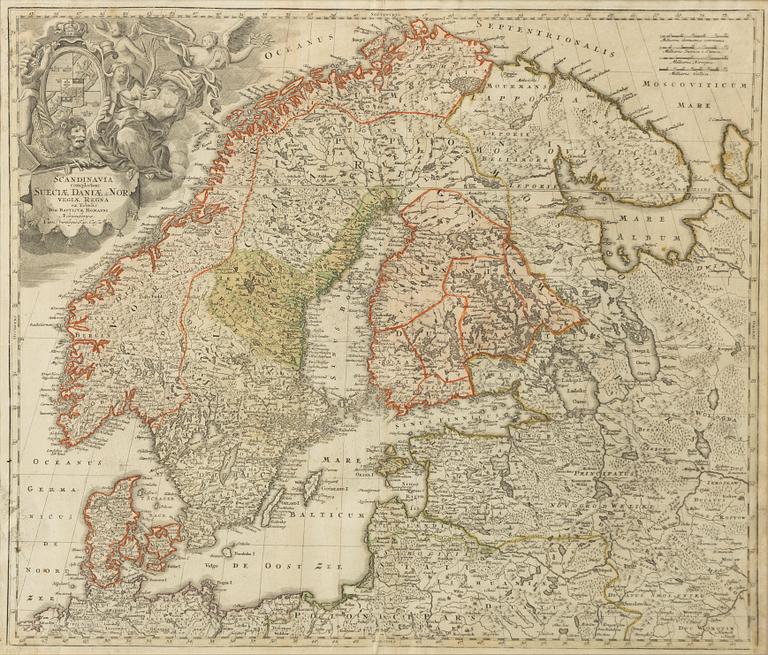 Johann Baptist Homann, "Scandinavia".