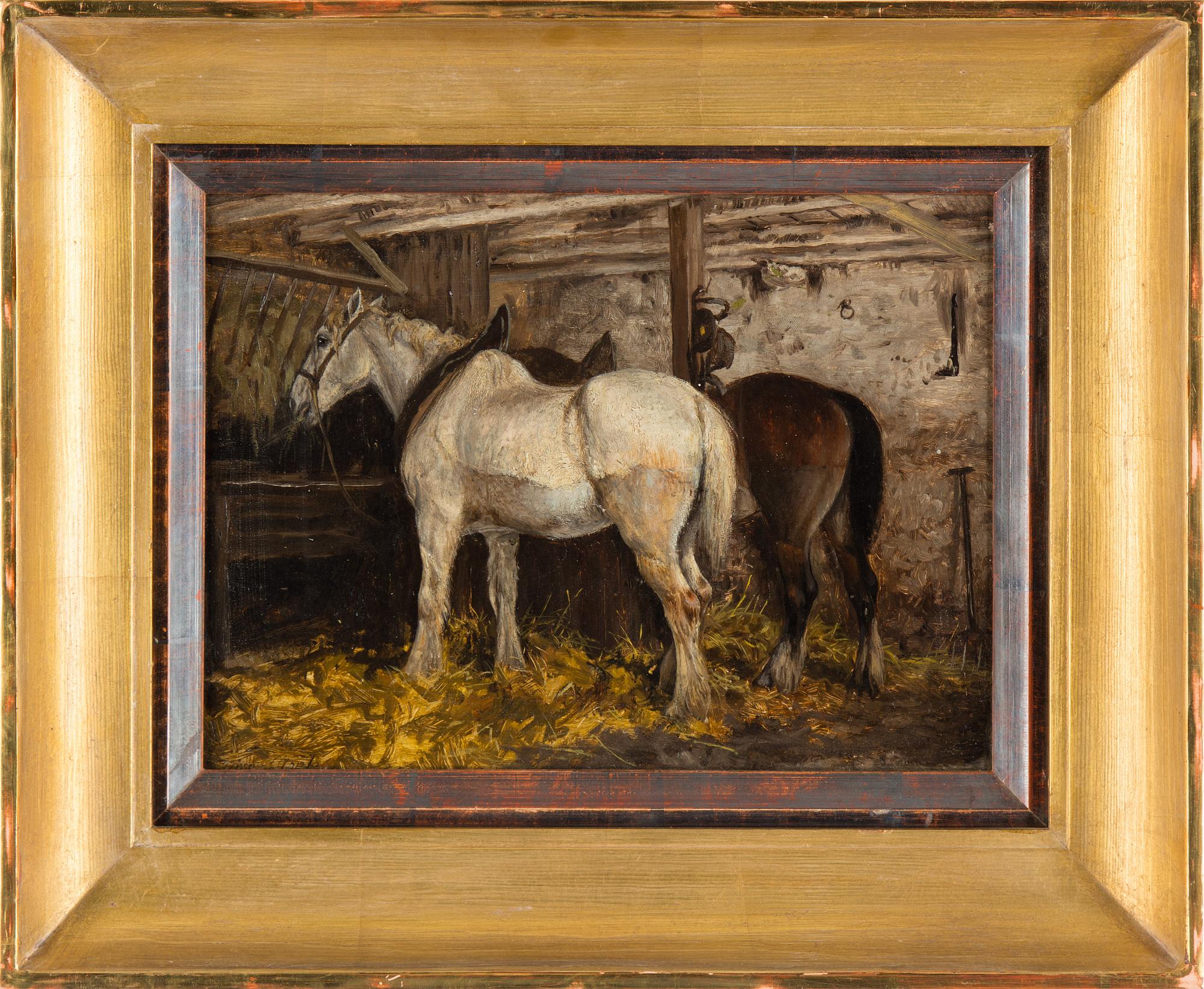 DIXON CLARK, oil on board, signed.