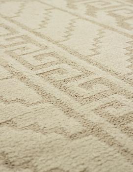 Märta Måås-Fjetterström, A CARPET, "Vita spetsporten", knotted pile in relief, ca  177,5 x 121 cm, signed MMF.