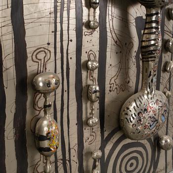 WALTER BENGTSSON, Relief/sculpture, metal & enamel, signed and dated -67.