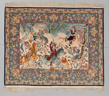 297. MATTA. Old Isfahan Figural. 118 x 150,5 cm.