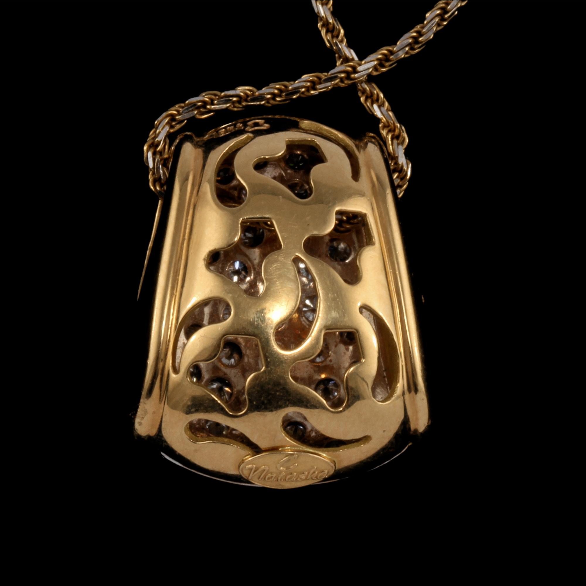 HÄNGE, 18k guld med briljantslipade diamanter, ca 2.00 ct, C Natasha. Vikt 9 g.