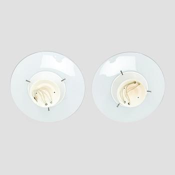 Arne Jacobsen, a pair of 1960's 'AJ-Eklipta' ceiling/wall lamps, for Louis Poulsen/licensed manufacturer Orno, Stockmann.