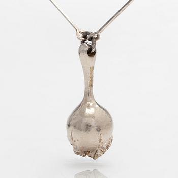 Björn Weckström, halsband, "Nectaris", sterlingsilver och akryl. Lapponia 1974.