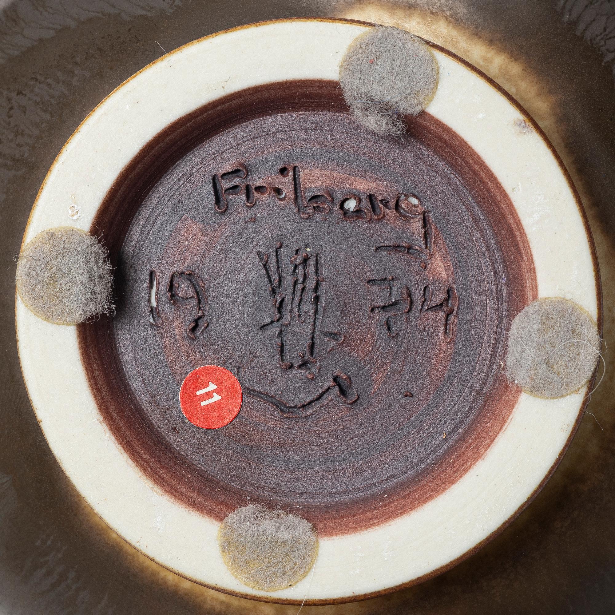 Berndt Friberg, a stoneware vase, Gustavsberg Studio, Sweden, 1974.