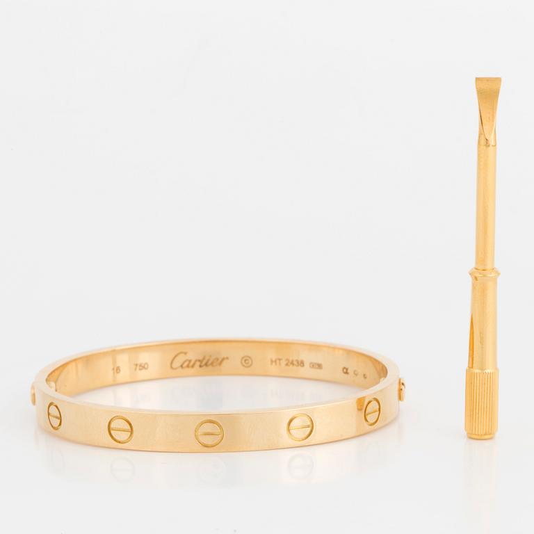 A Cartier 'LOVE' bracelet in 18K gold.