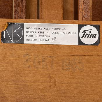 Kerstin Hörlin-Holmquist, a mahogany-veneere desk from the 'Triva' series, Nordiska Kompaniet, 1960's/70's.