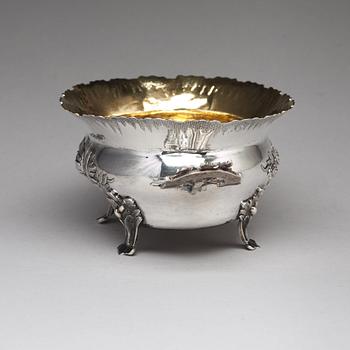 A Swedish 18th century parcel-gilt silver bowl, mark of Jons Granbom, Stockholm 1786.