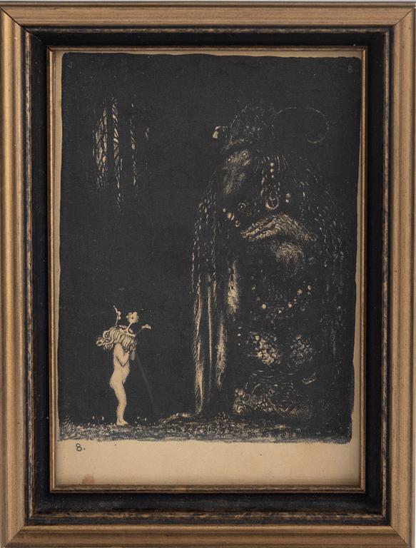 John Bauer, "En sådan eländig liten bleknos! Sa trollet".