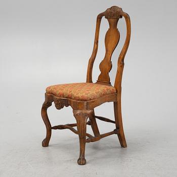 A carved late Baroque chair, 18th Century.