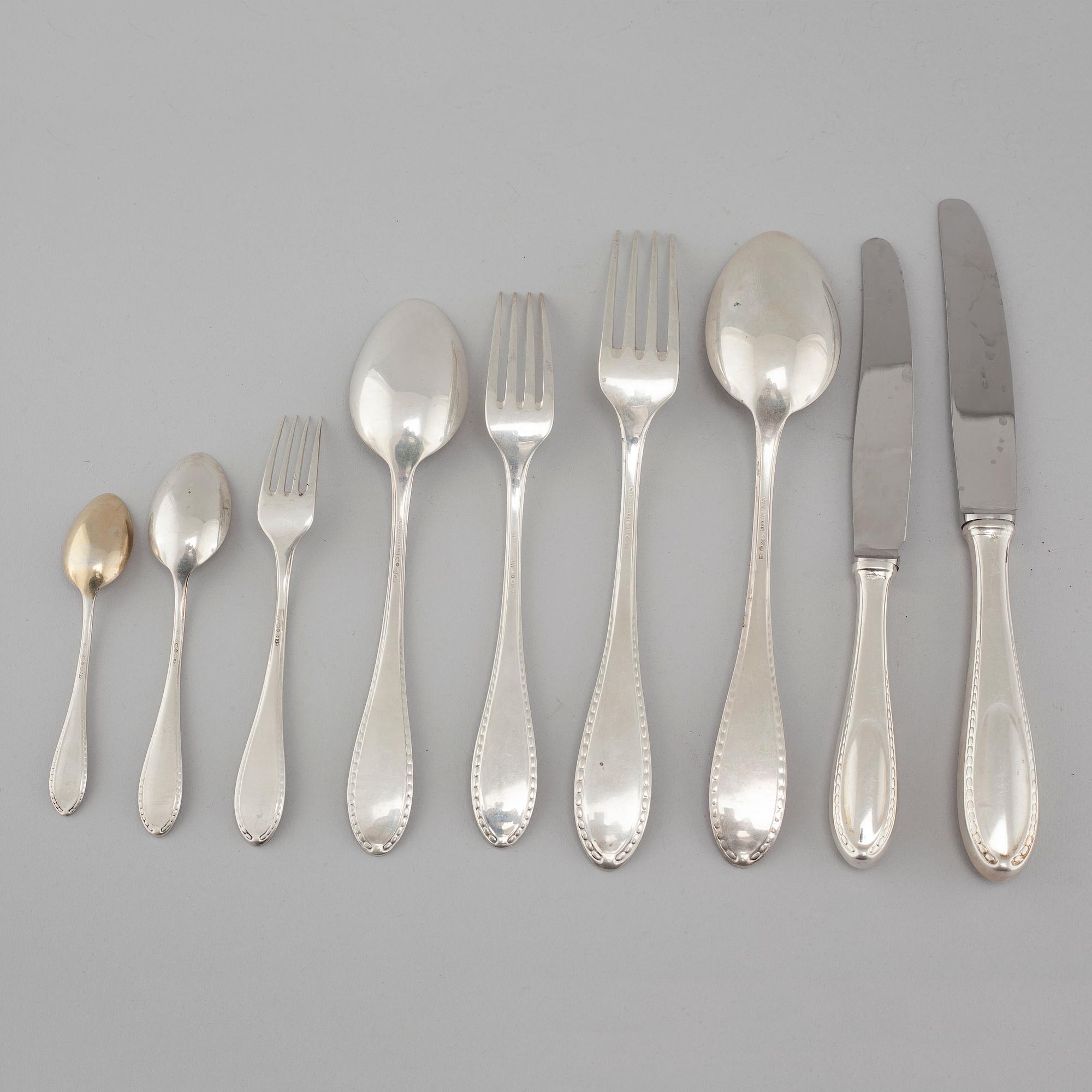 BESTICKSERVIS, 108 delar, silver, Axel Larson, Helsingborg, huvudsakligen 1918.