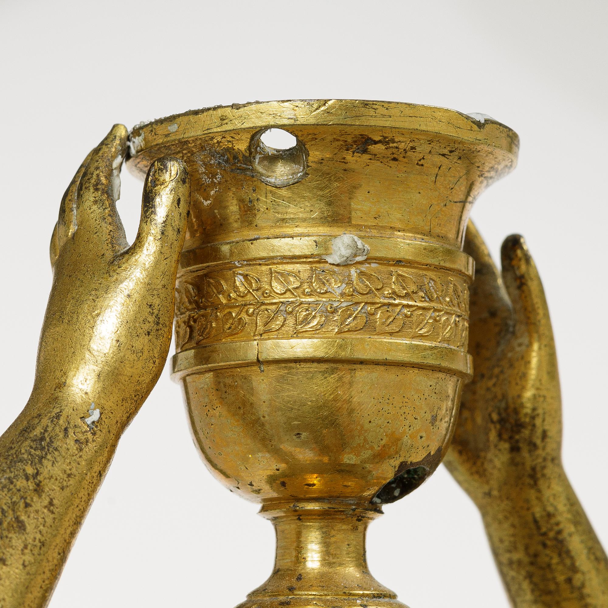 Ljusstake, empirestil, sent 1800-tal.
