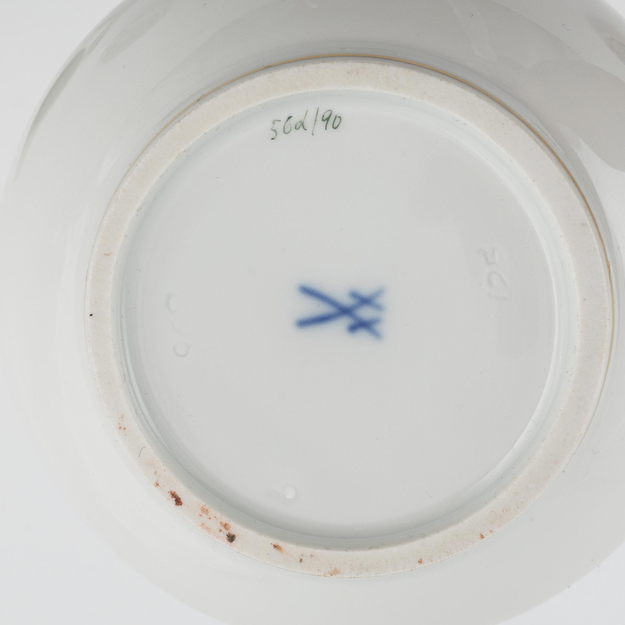 Meissen, a 9+4 pieces porcelain coffee service, 20th century.
