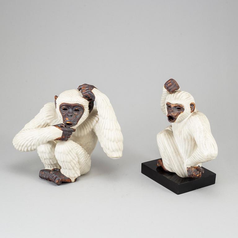 GUNNAR NYLUND, figuriner, 2 st, stengods, Rörstrand.