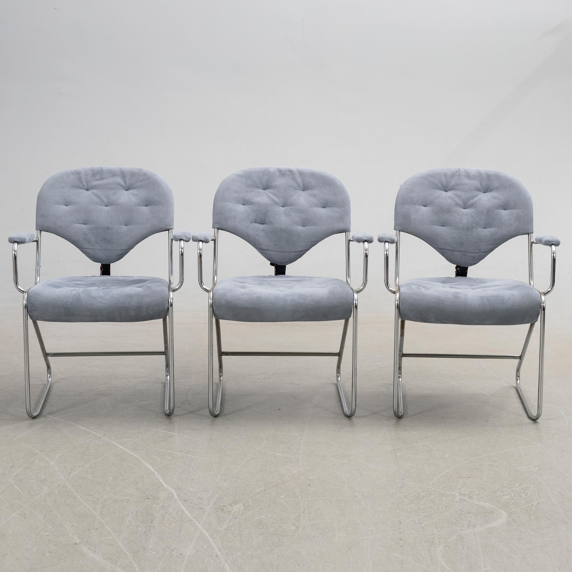 Sam Larsson, Armchairs, three pieces, "Sam", Dux, 1980s.