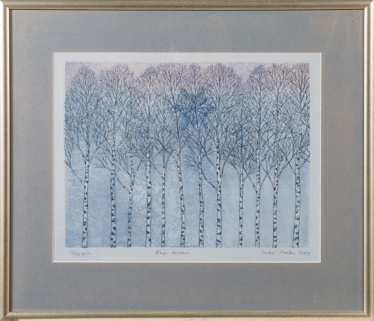 INARI KROHN, etching, signed and dated 2003.