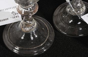 SPETSGLAS, 5 st. 1700/1800-tal.