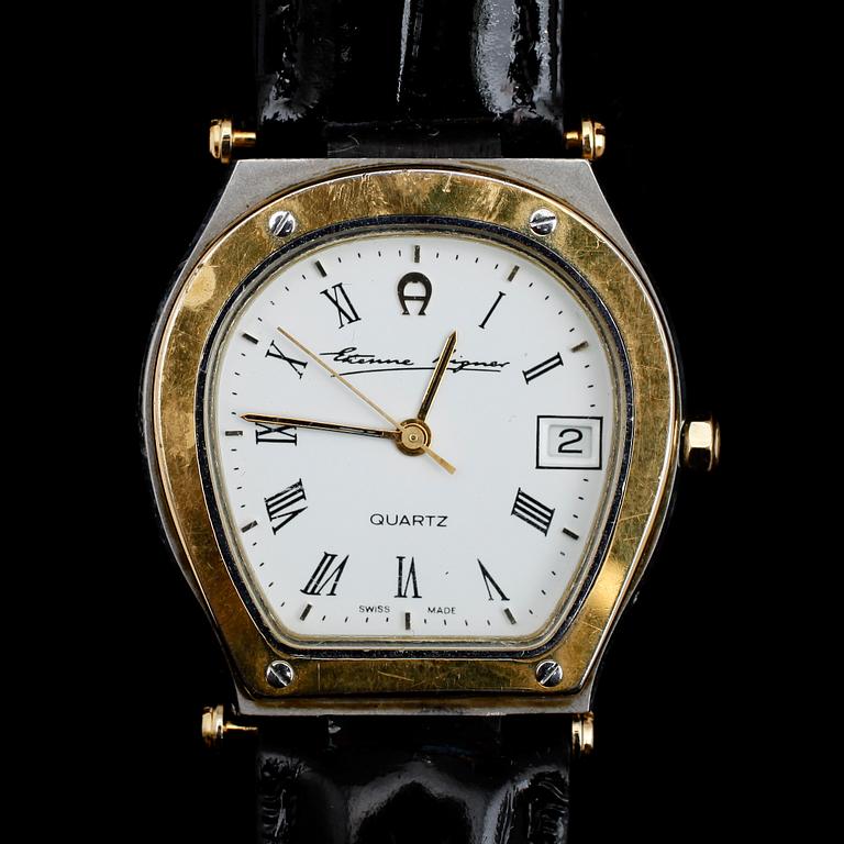 ARMBANDSUR, guld på stål, Etienne Aigner, 1900-talets andra hälft.