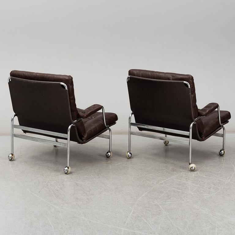 BRUNO MATHSSON, a pair of 'Karin' easy chairs, late 20th Century.