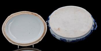 TERRIN SAMT LOCK, porslin, Qianlong, Kina, 1700-talets slut.