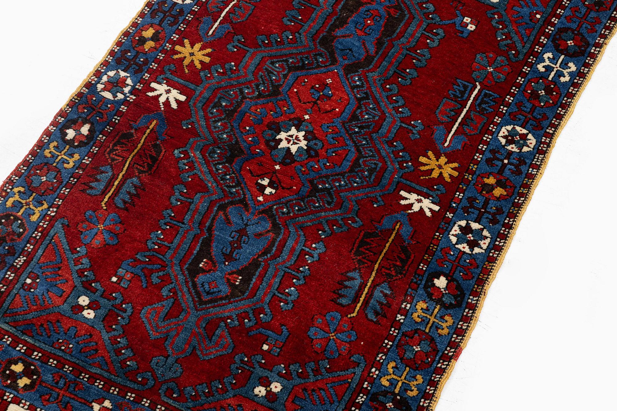 An antique Sivas Yastick rug, central Anatolia, c. 125 x 104 cm.