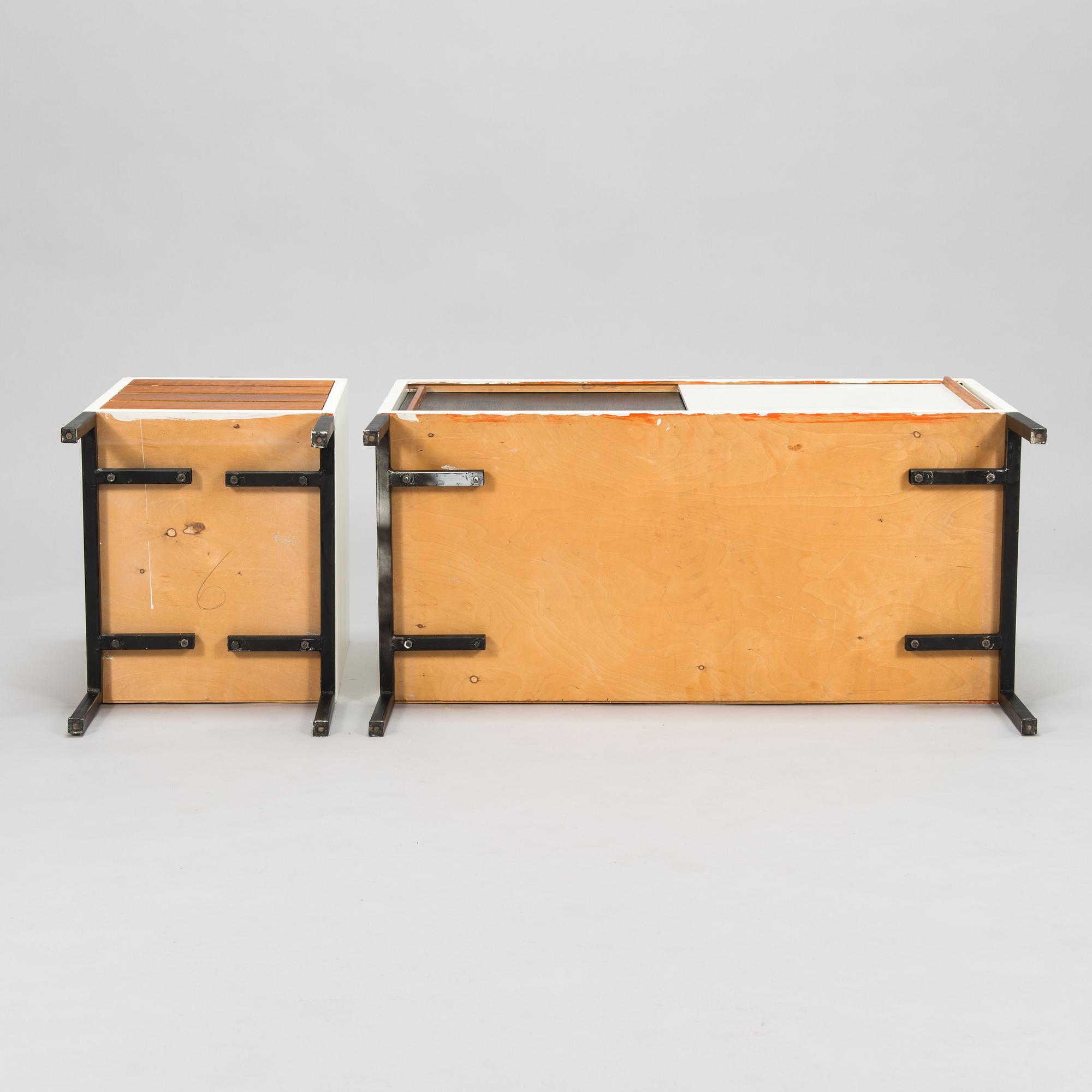 Oiva Parviainen, A 1960's sideboard and drawer unit for Lahden Puujalostus.