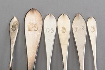 A Finnish 20th century set of 71 pcs of silver cutlery, marks of Åbo different makers, total weight ca 2220 gr.