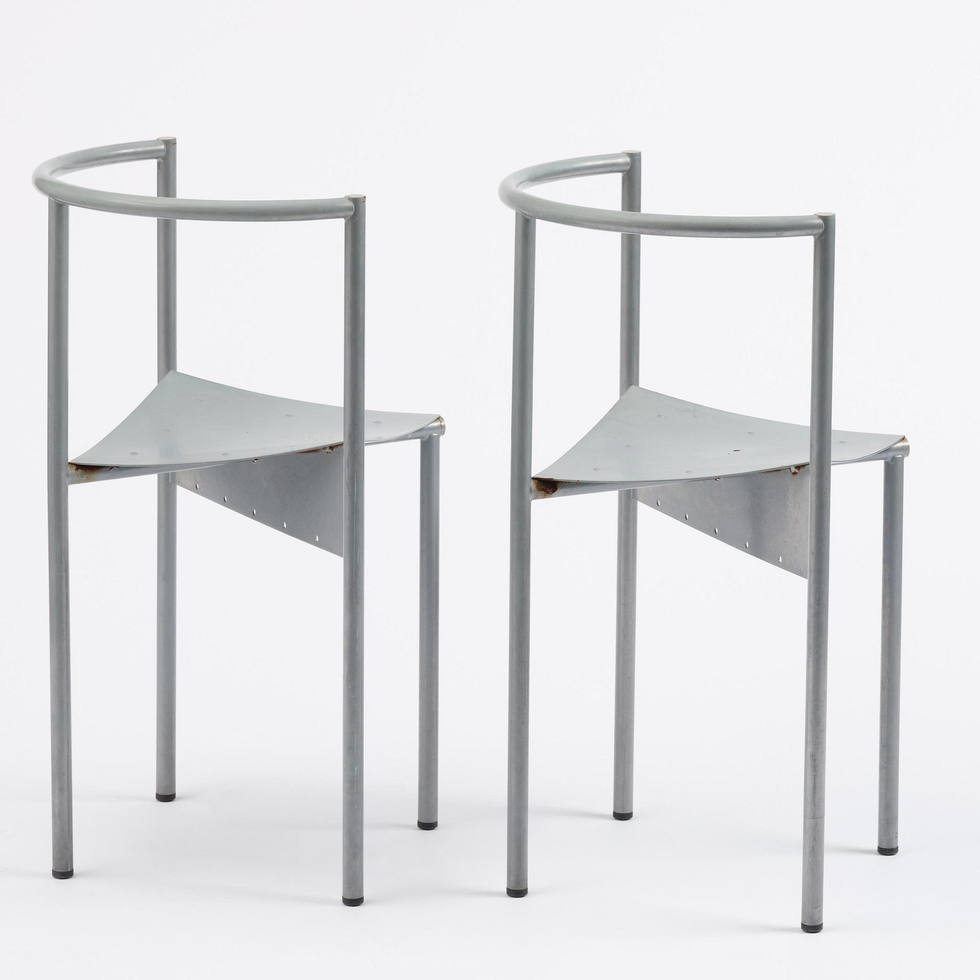Philippe Starck, a pair of "Wendy Wright" chairs, Disform, Spain, post 1986.