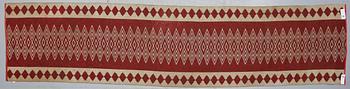 GALLERIMATTA, dubbelväv, Sverige, 1900-talets andra hälft, ca 360 x 86 cm.