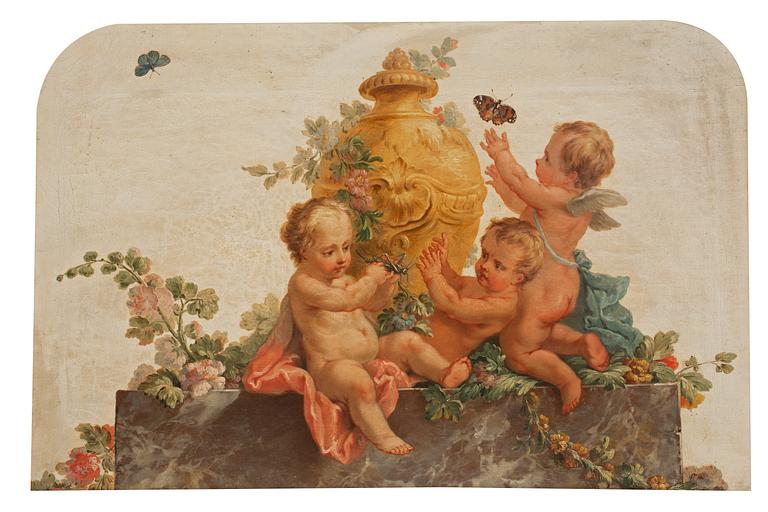 Lorens Pasch d y Circle of, Children playing with insects.