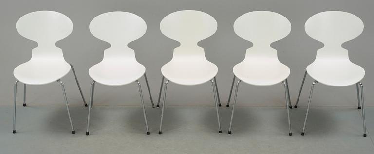 STOLAR, 5 st, "Myran", Arne Jacobsen, Fritz hansen, Danmark, 1900-talets slut.