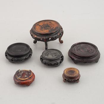 27 hardwood stands, China, 20th century.