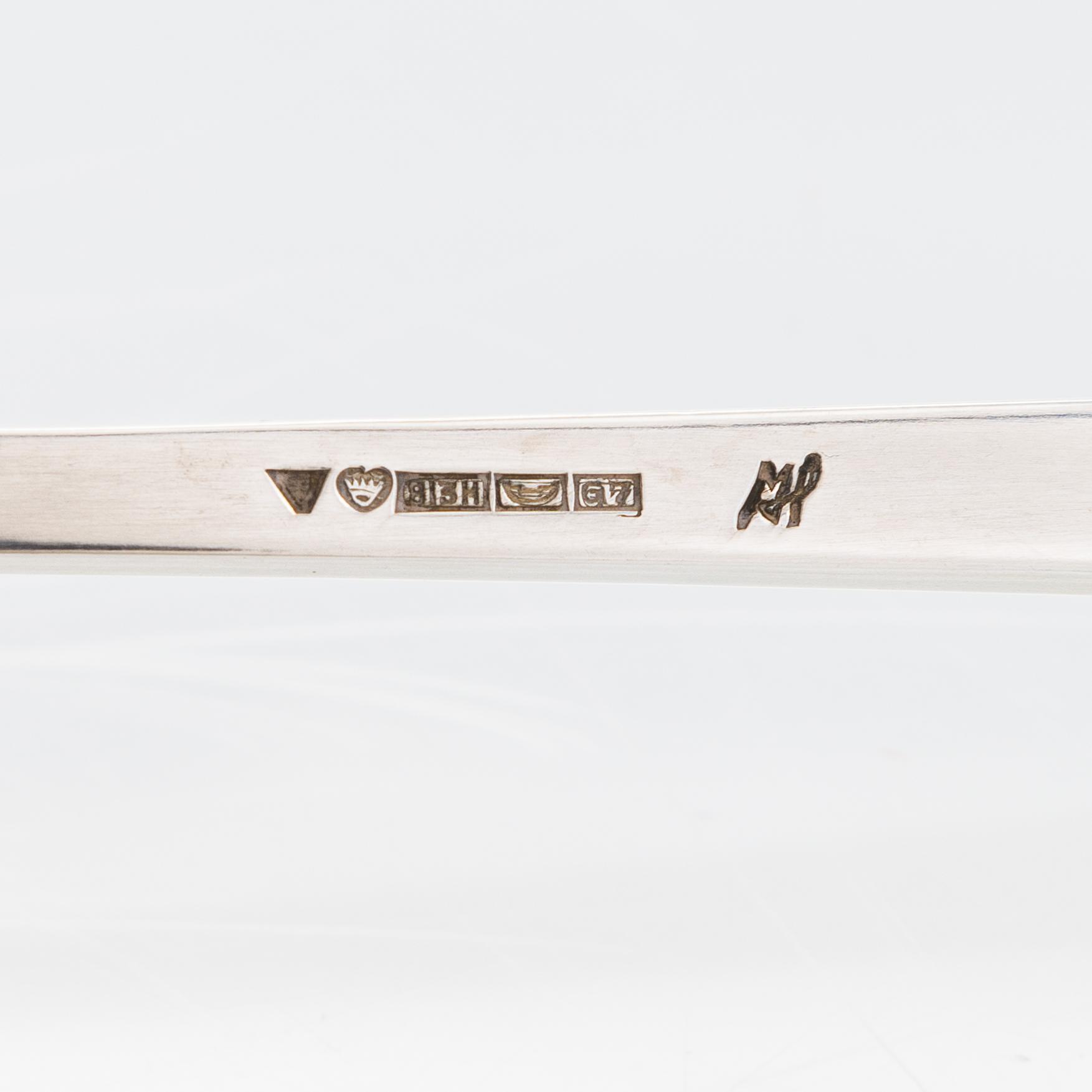 Mauno Honkanen, A silver sauce bowl with ladle for Tillander, Helsinki 1957.