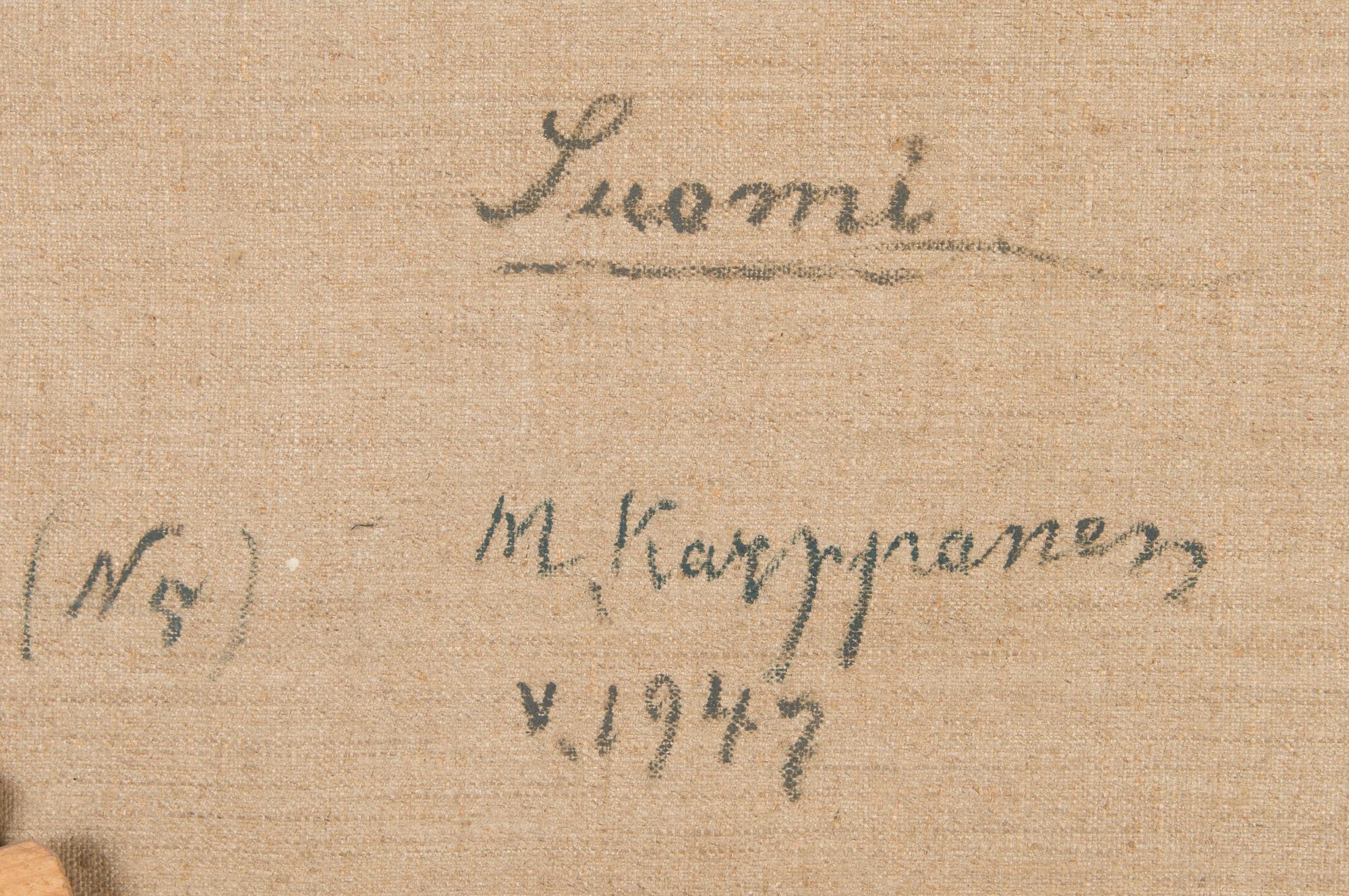 Matti Karppanen, Linnut oksalla talvimaisemassa.