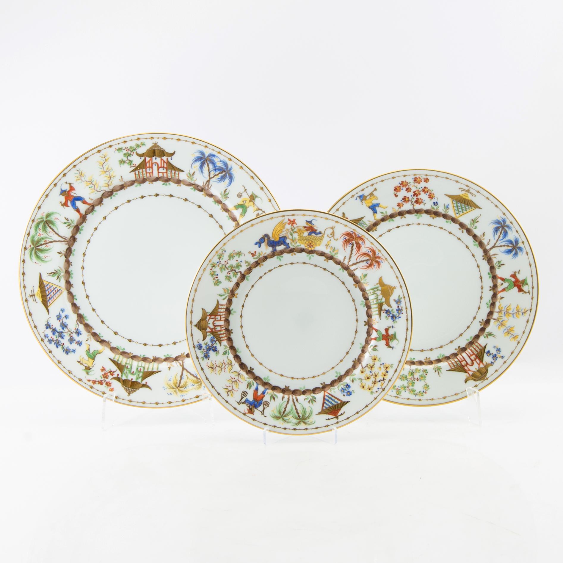 Camille Le Tallec, service 18 pcs "Cirque Chinois", for Tiffany & Co.
