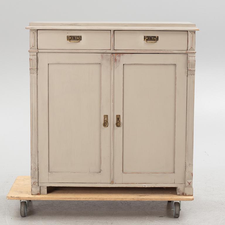 A painted cabinet, late 19th century.