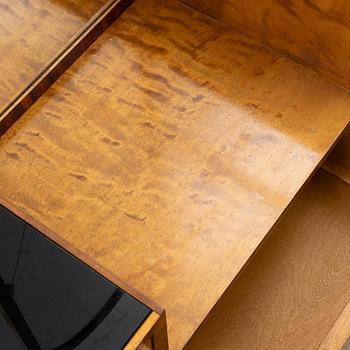 Hall furniture, chest of drawers with mirror, 1930s.